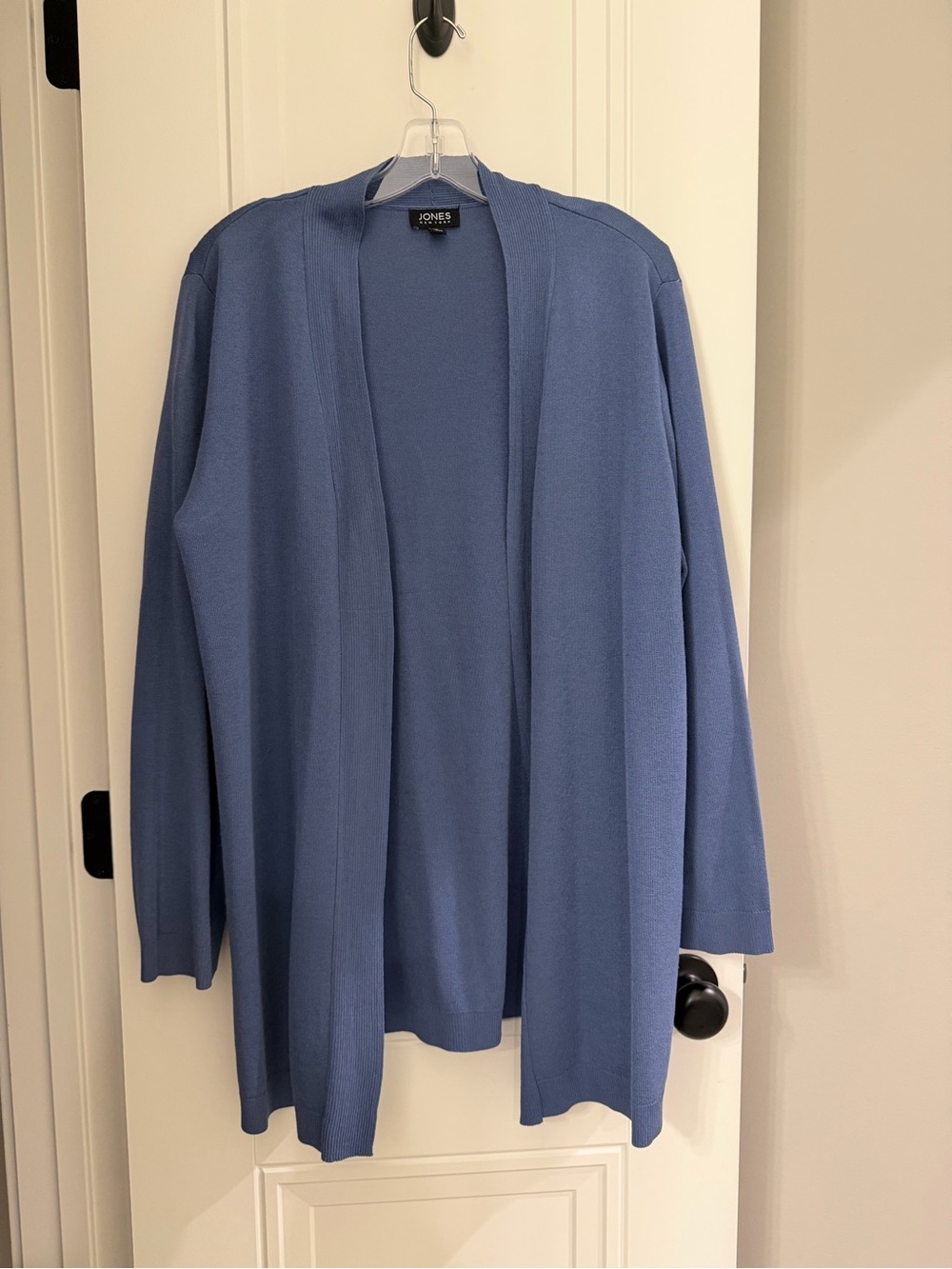 Jones New York Dusty Blue Open-Front Cardigan